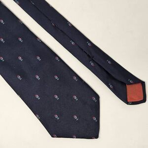 YVES SAINT LAURENT YSL SILK TIE BLUE GEOMETRIC FOULARD SATIN 3.5" X 55"